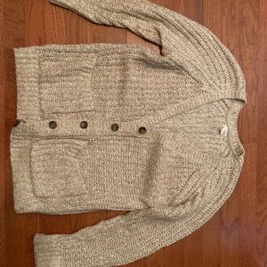 Oversized tan cardigan